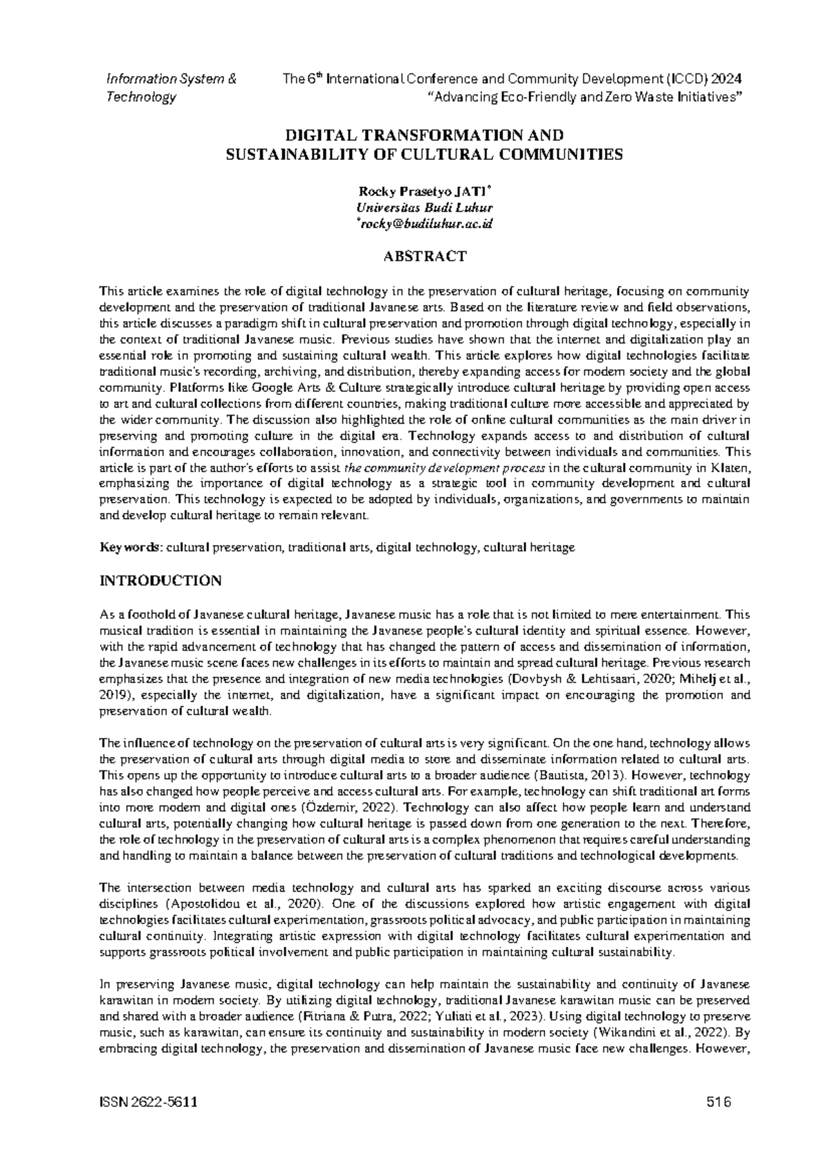 Digital Transformation in Cultural Heritage: ICCD 2024 Insights - Studocu
