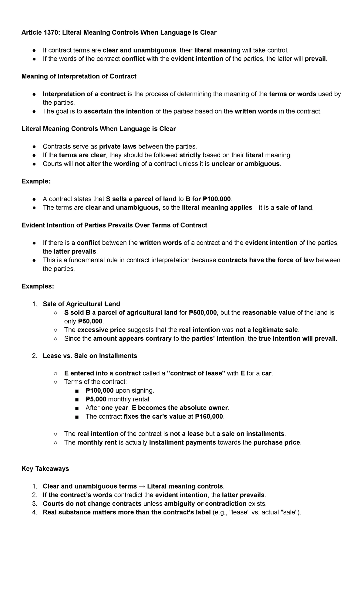 1379-1430: Principles of Contract Interpretation and Defective ...