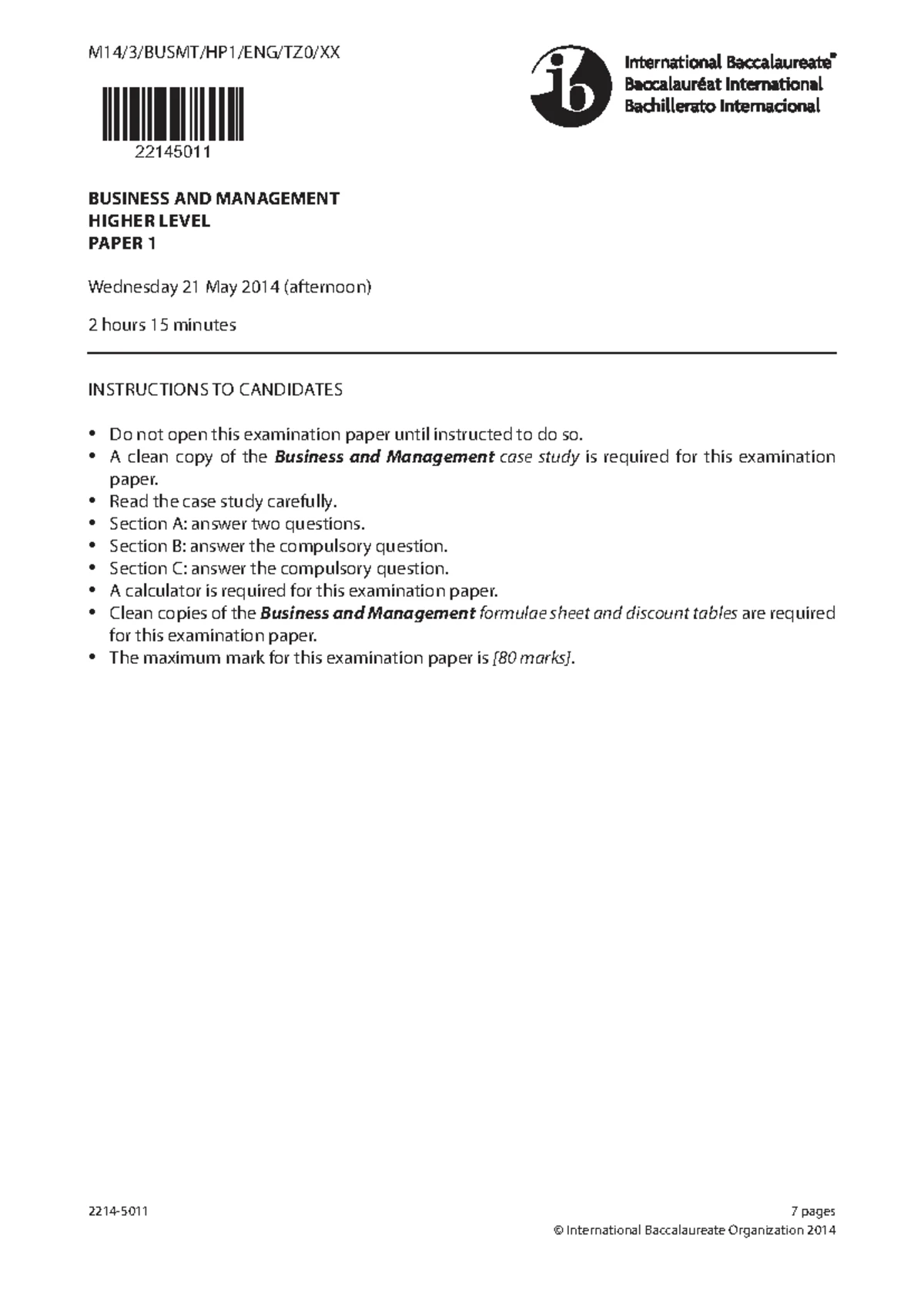 Business management paper 1 case study HLSL - Business management Case ...