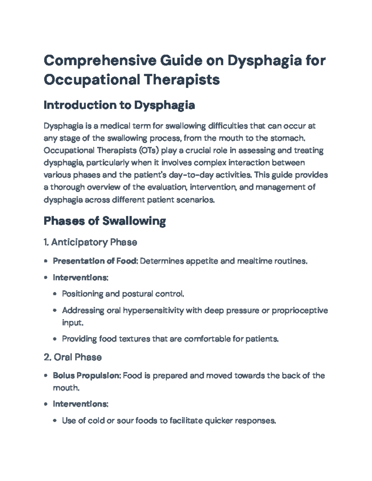 Comprehensive Guide on Dysphagia Management for Occupational Therapists ...