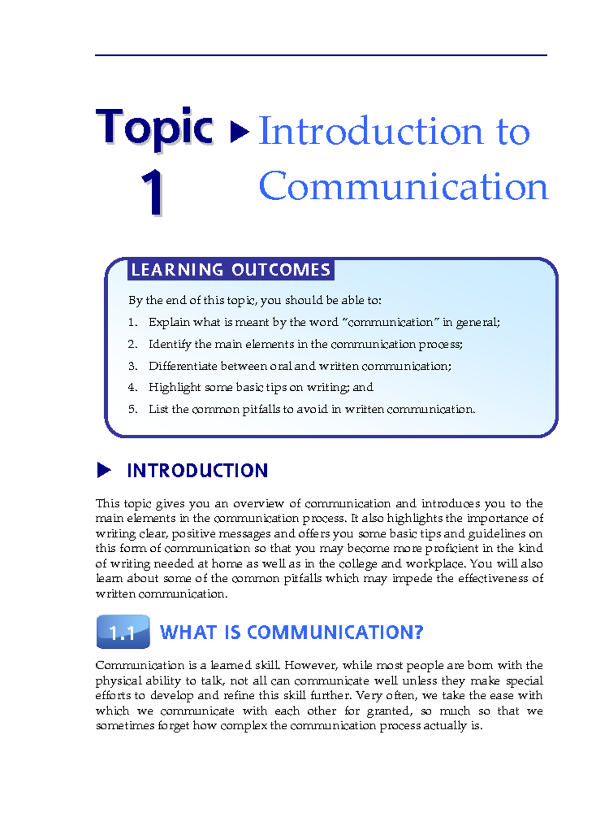 Communication 1 - Introduction to Effective Written Communication - Studocu