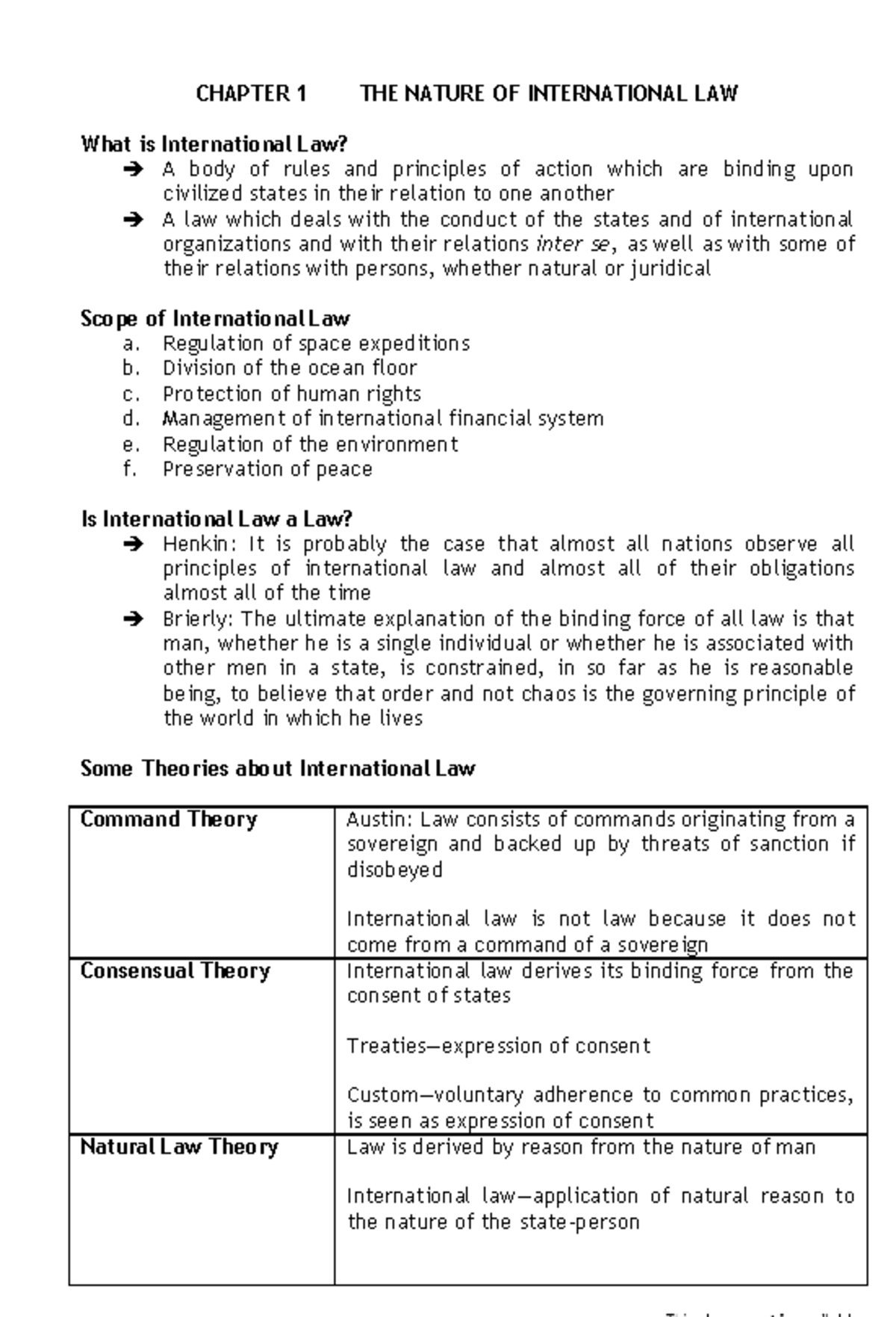 lOMoARcPS CHAPTER 1: INTRODUCTION TO PUBLIC INTERNATIONAL LAW - Studocu