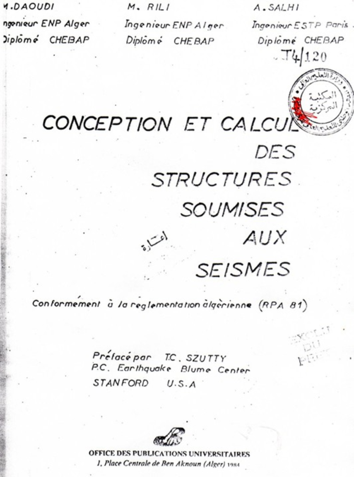 Methode MUTO pour le Calcul des Structures Sismiques (RPA 81) - Studocu