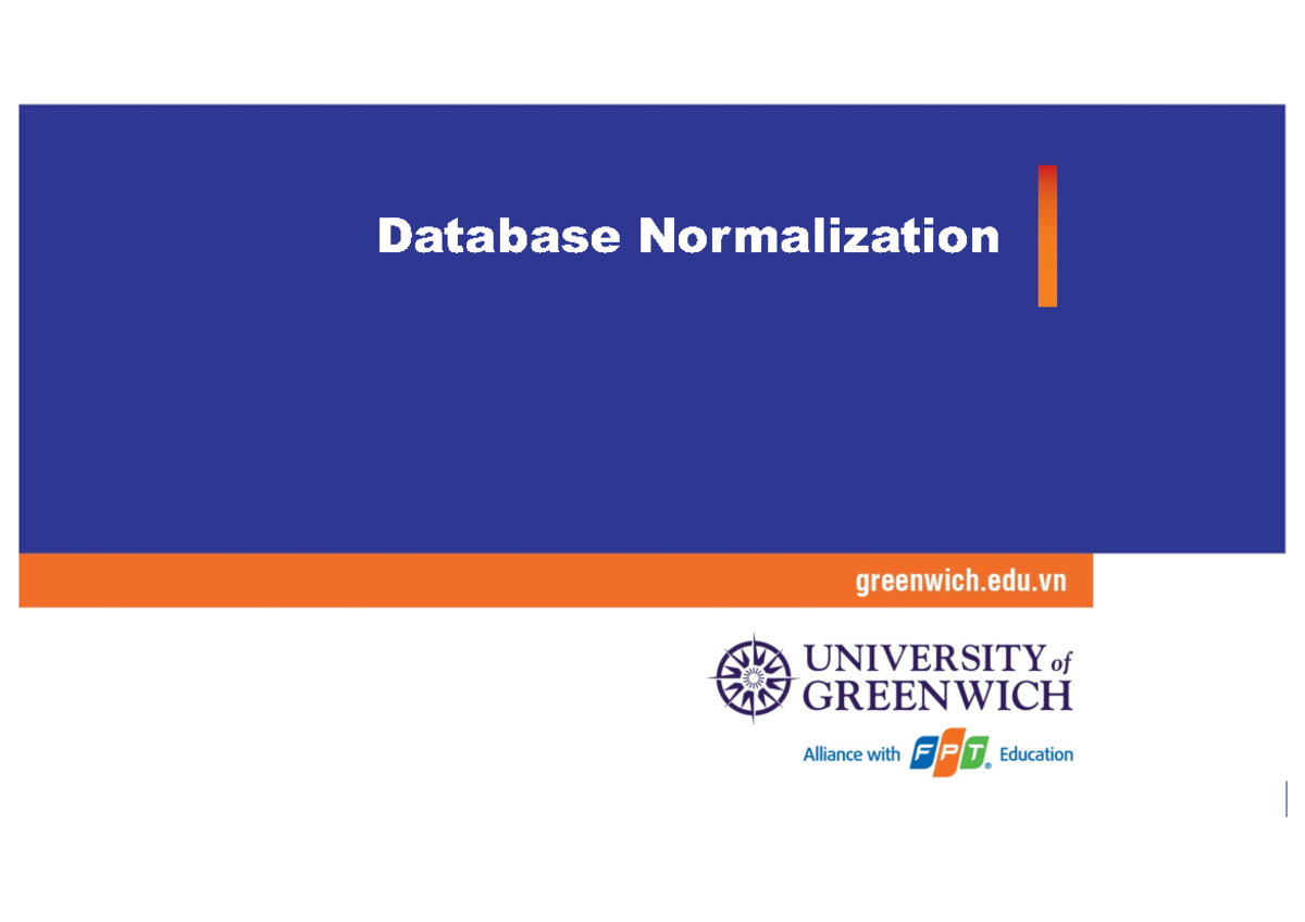 Database Normalization Overview - Key Concepts & Activities - Studocu