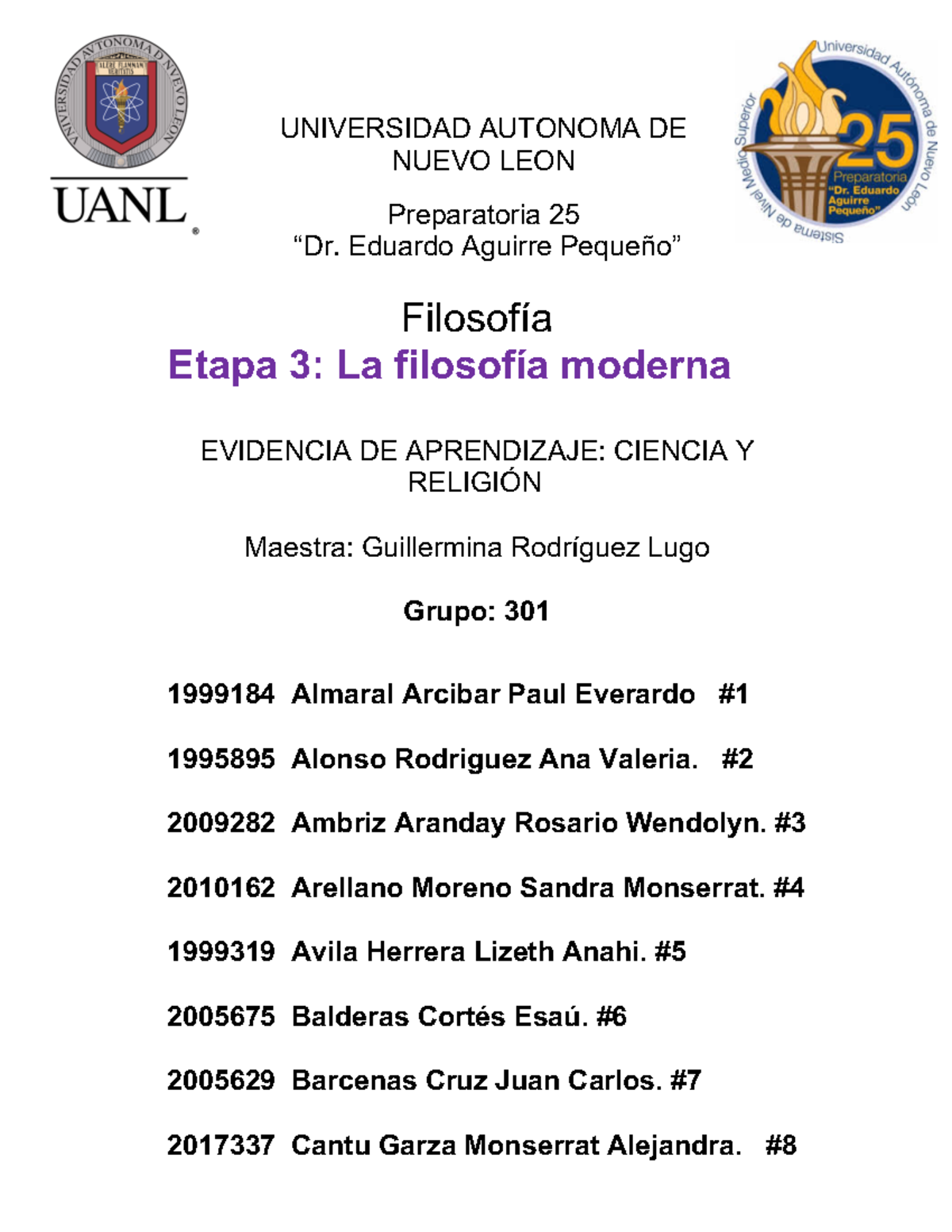 Equipo-1 EV3 Filosofía - UNIVERSIDAD AUTONOMA DE NUEVO LEON ...