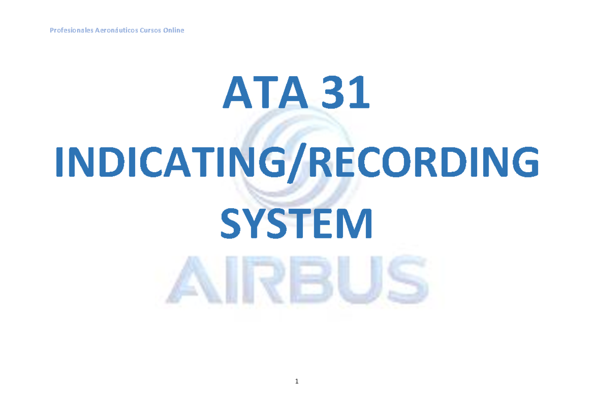 ATA 31 A320FAM - MATERIAL DE REPASO DEL ATA PARA ESTRUCTURAS ...