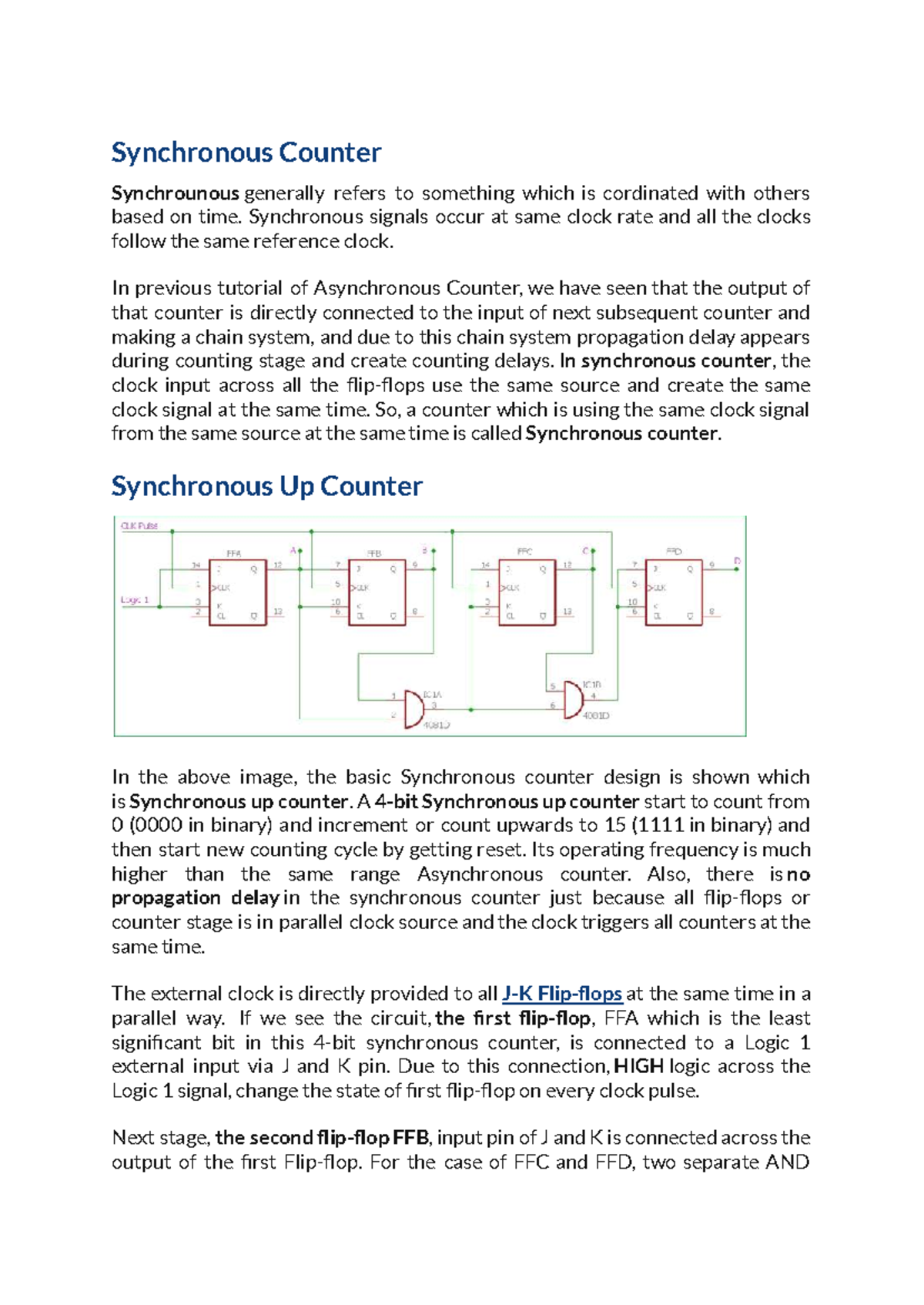 Synchronous counter overview and design principles in digital systems ...