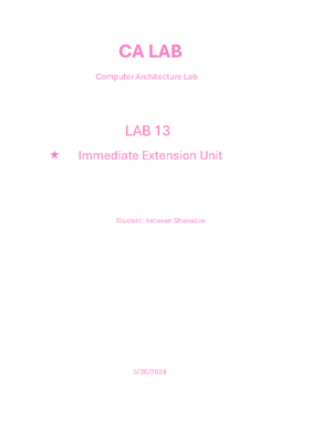 Hw9 - 4-bit Shift Register - CA LAB COMPUTER ARCHITECTURE LAB LAB 9 4 ...