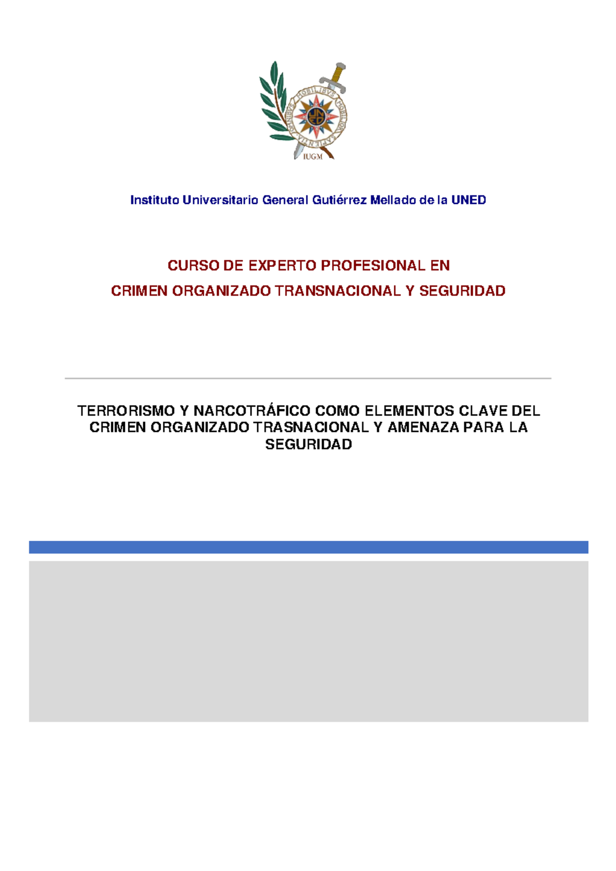 Terrorismo y Narcotráfico en el Crimen Organizado Transnacional - Curso ...
