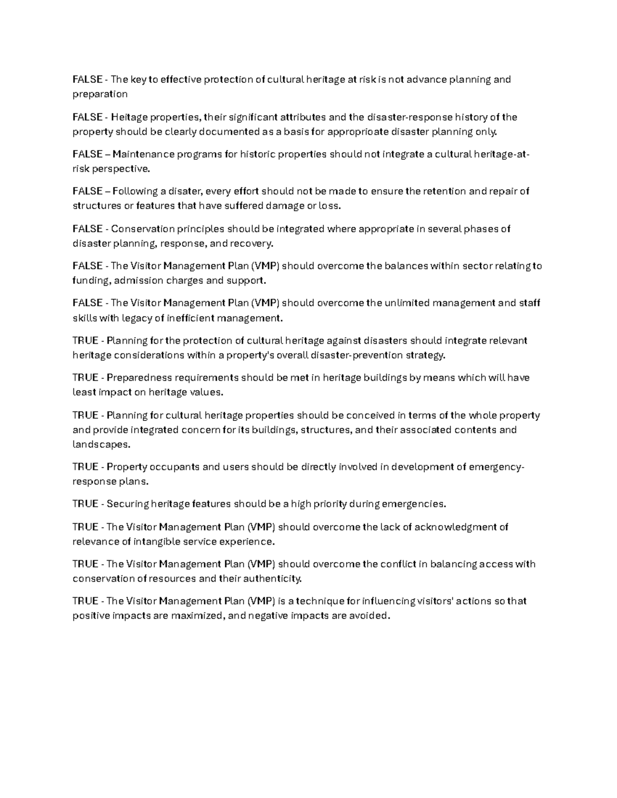 Heritage Protection Strategies - Final Exam - NA - Studocu