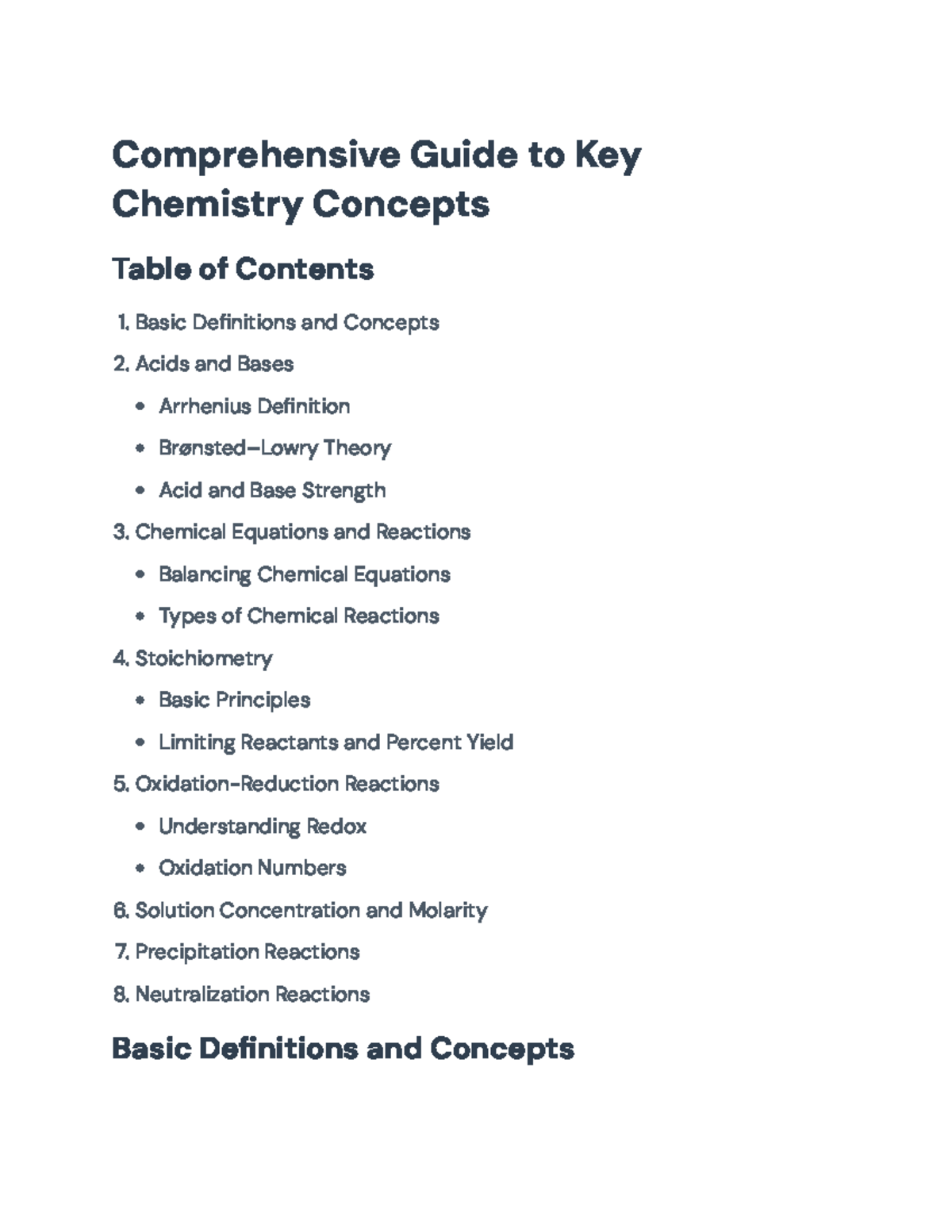 Comprehensive Chemistry Concepts Guide for Course Code GGPFGB ...