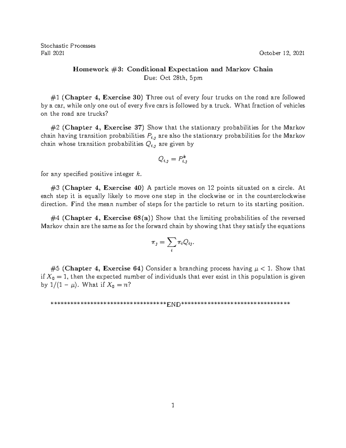 Midterm Review for STA4001: Stochastic Processes Exercises - Studocu