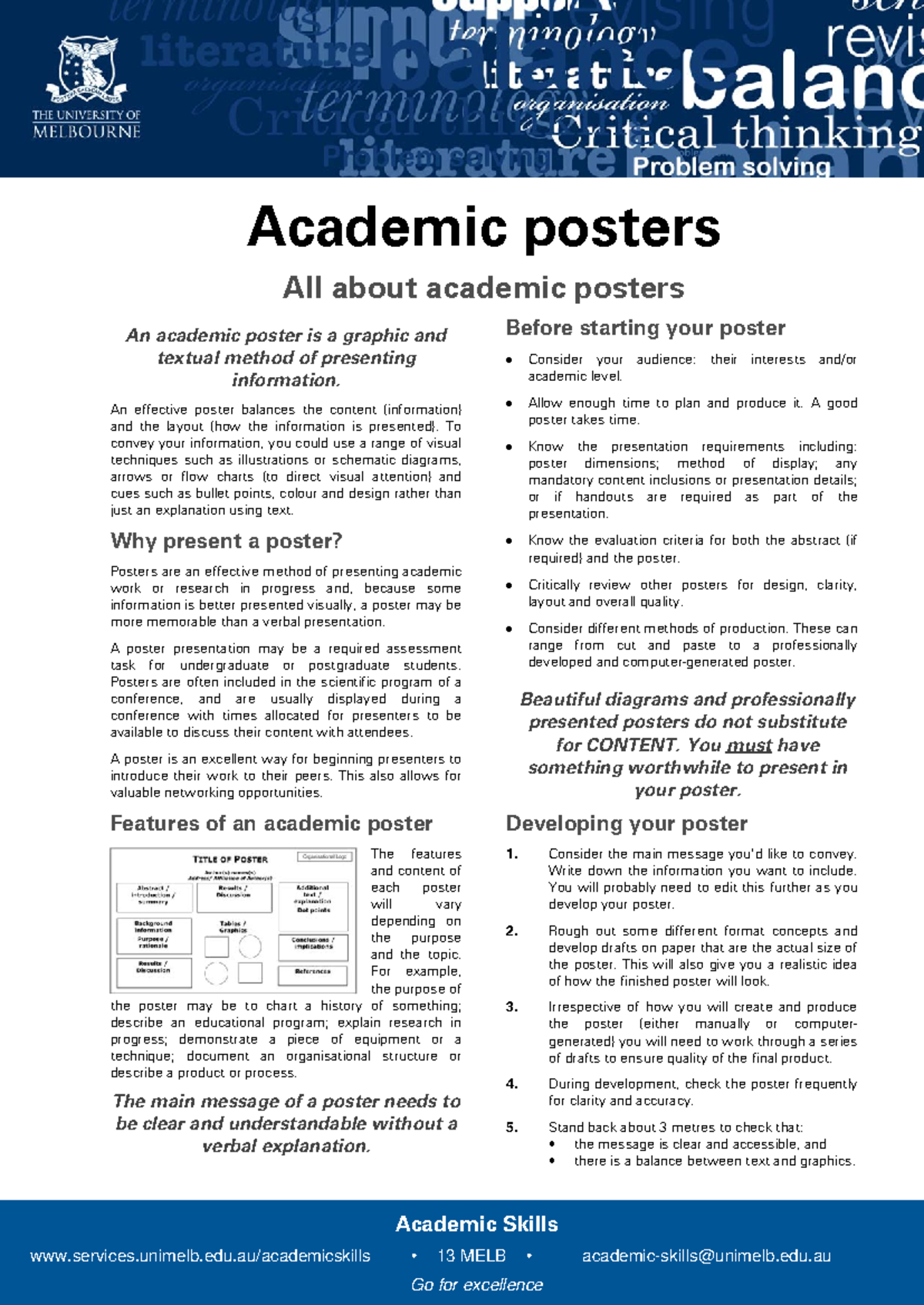 Academic Posters: Essential Skills and Effective Design Tips - Studocu