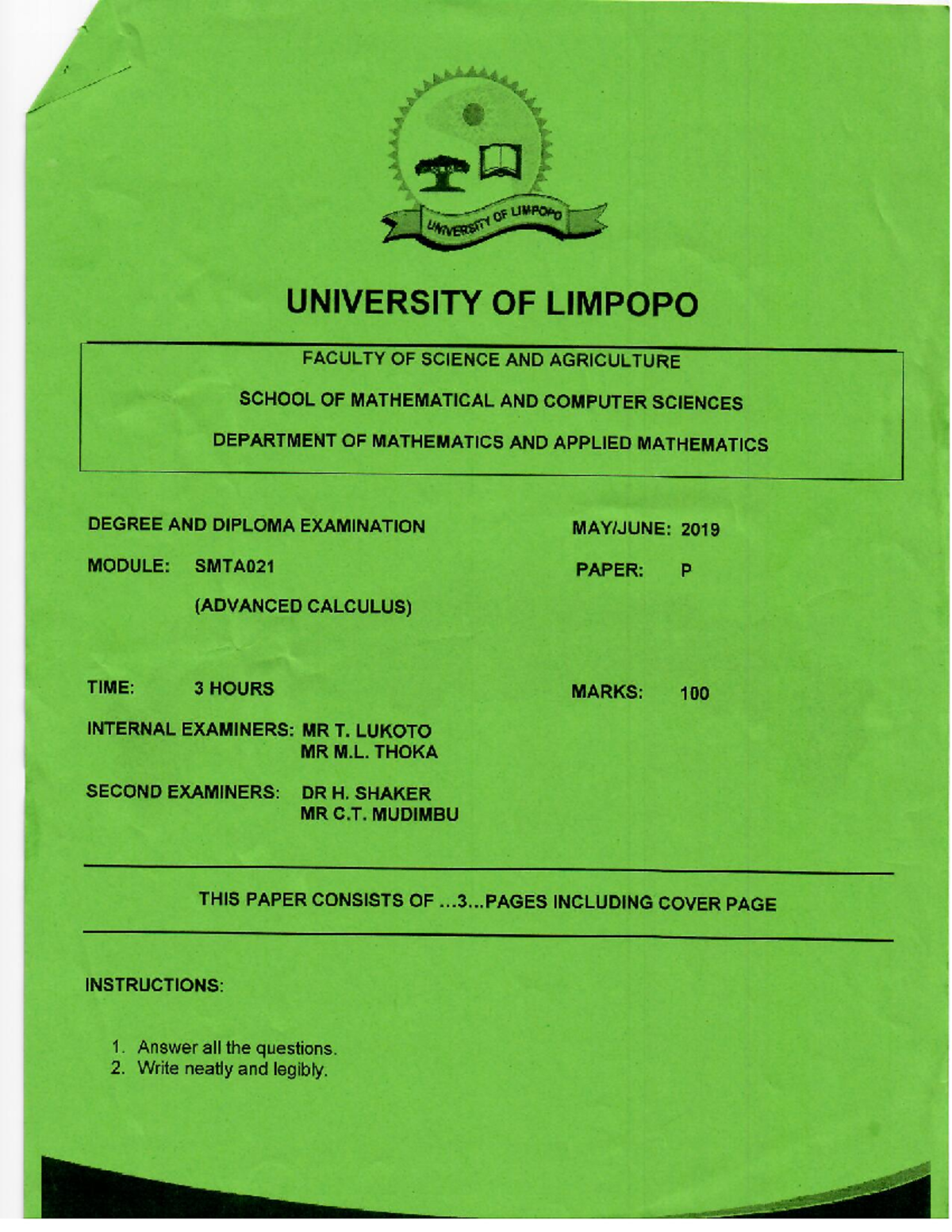 SMTA021 2019 Final Exam Study Guide - Studocu