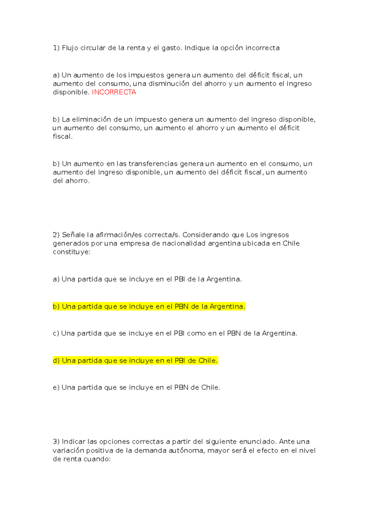 Modelo Primer Parcial 1: Flujo Circular de la Renta y Gasto - Studocu