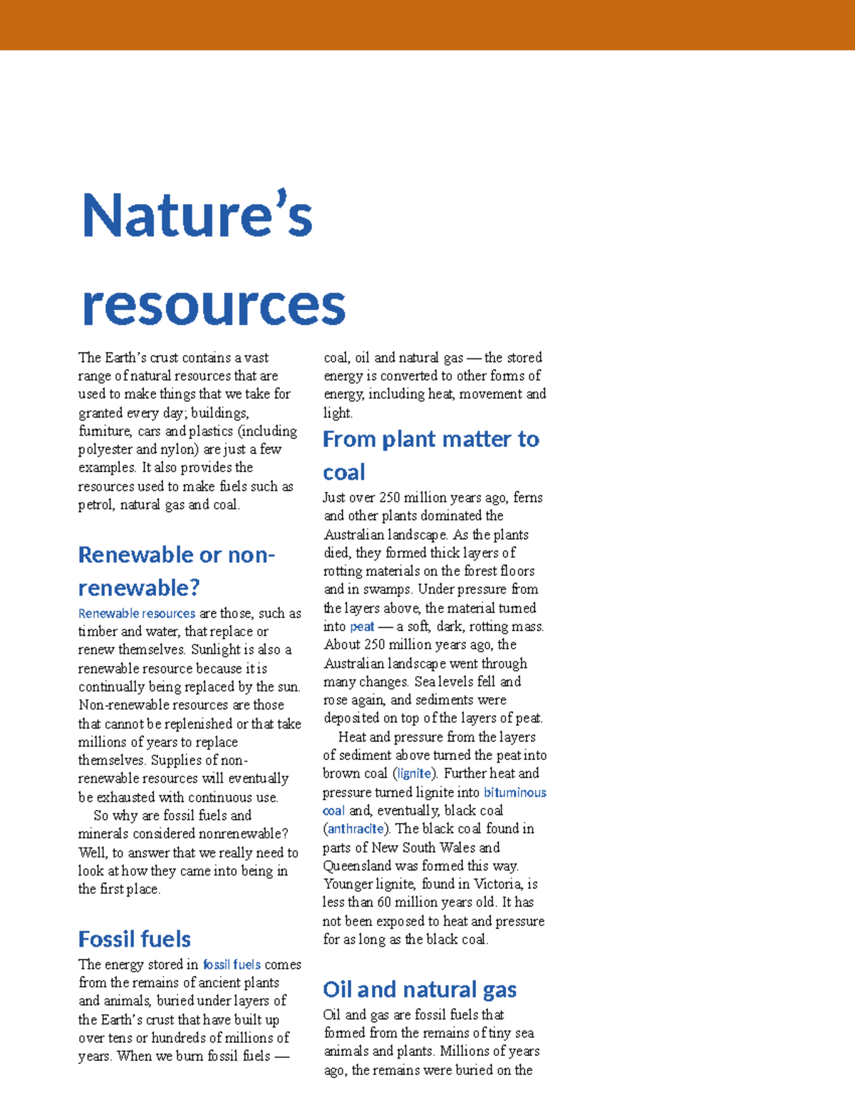 CS 14.1 Nature's Resources: Renewable vs Nonrenewable Explained - Studocu