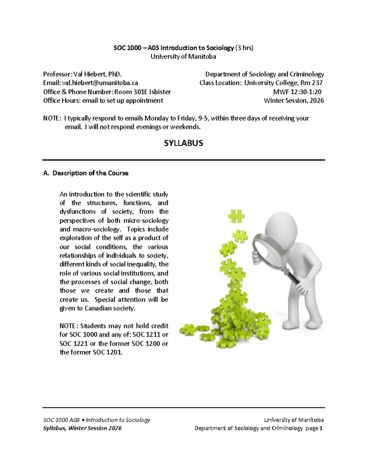 SOC A08 Introduction to Sociology Syllabus - Winter 2026 Overview - Studocu