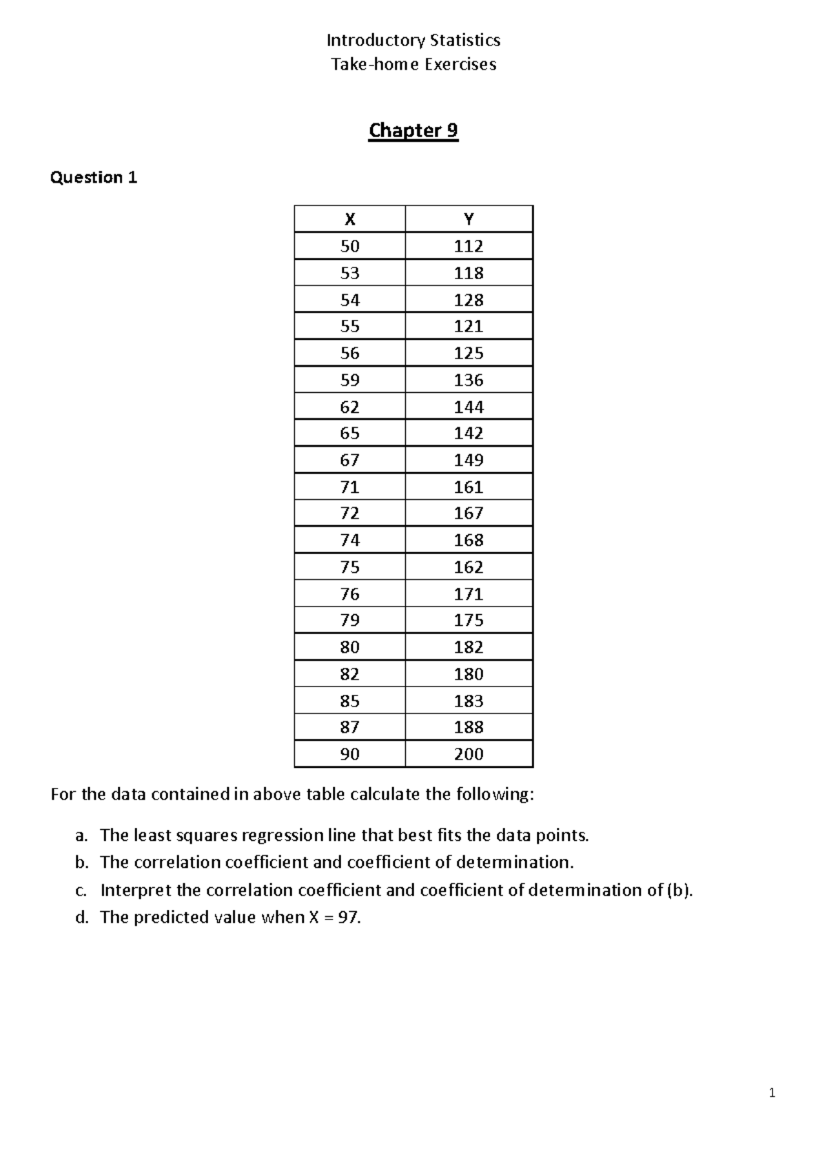 Tut Ch 9 - Exercises for various chapters - Introductory Statistics ...