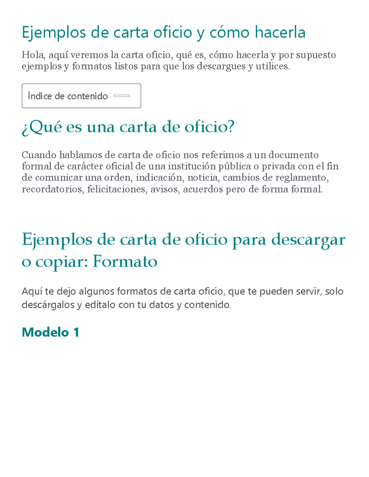 Guía Completa: Carta Oficio - Ejemplos y Formatos para Descargar - Studocu