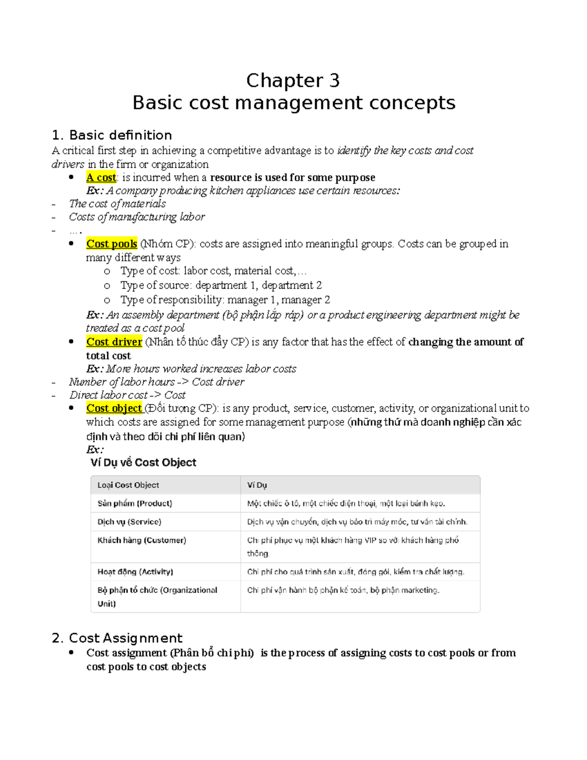 Chapter 3 - Basic Cost Management Concepts (FDs) - Studocu