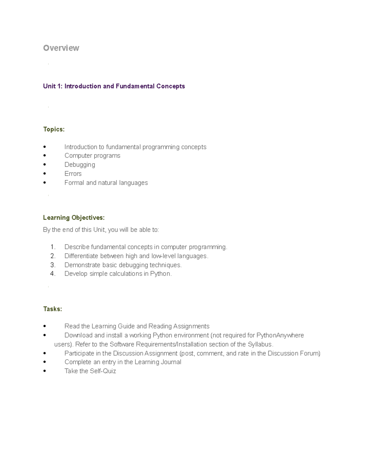 CS101 - Lecture Notes 1: Overview of Fundamental Programming Concepts ...