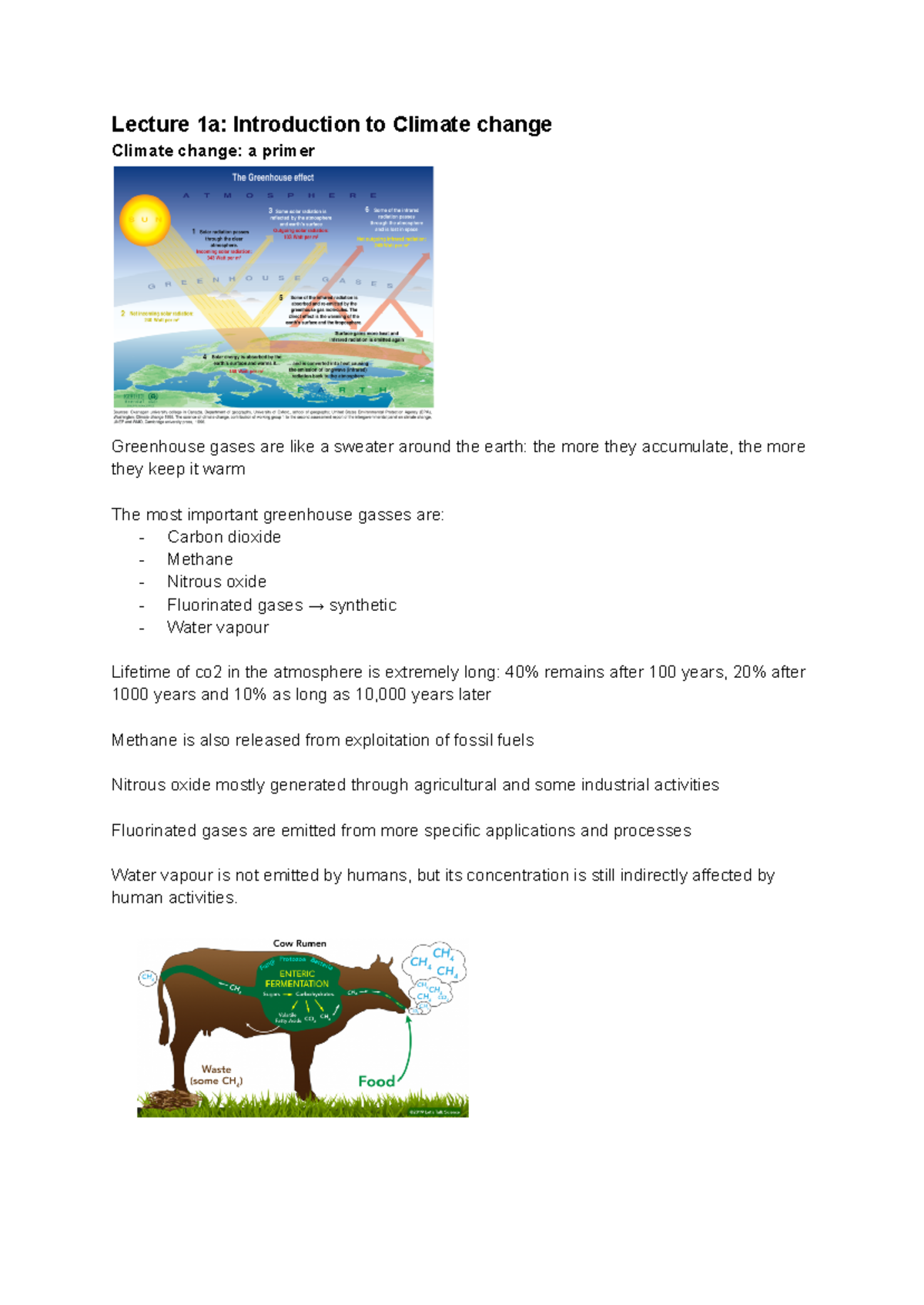 Economics of Climate Change: Lecture Notes (ECON 101) - Studeersnel