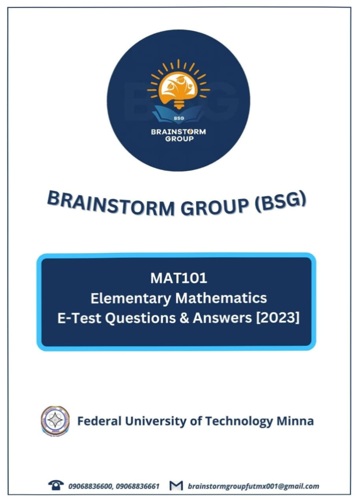 BSG MAT101 Elementary Mathematics Q&A for Final Exam - Studocu