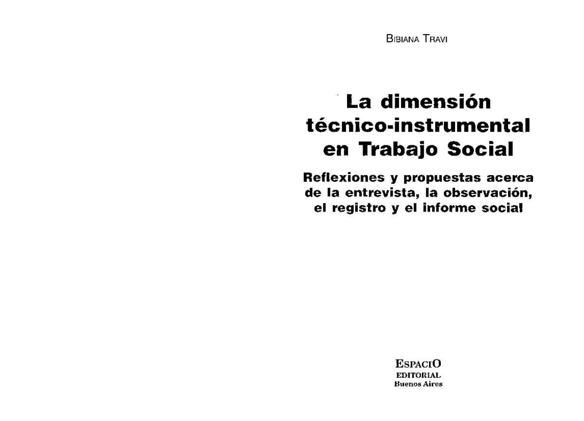 La dimensión técnico-instrumental en Trabajo Social: Reflexiones sobre ...