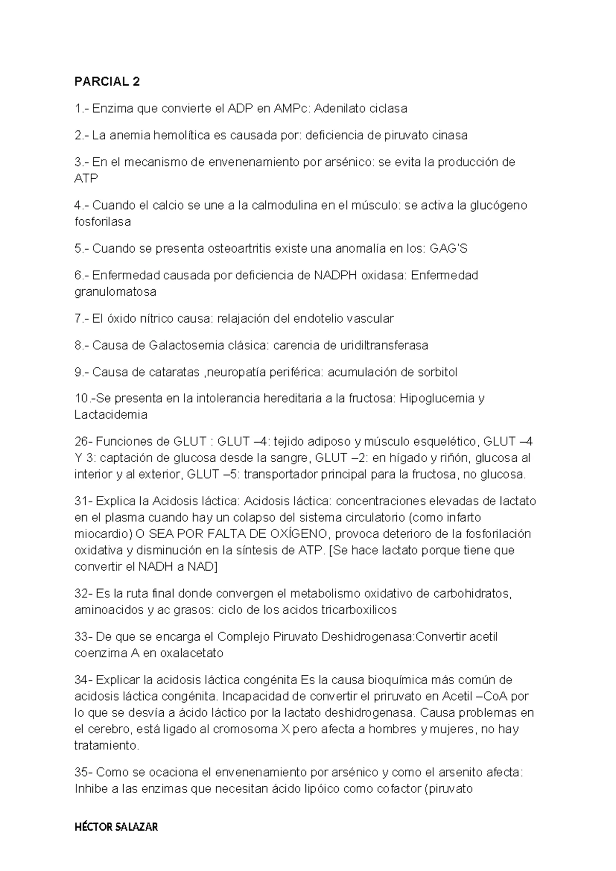 Bioquímica - 1ER Parcial - Deficiencias Vitaminas y Metabolismo - Studocu