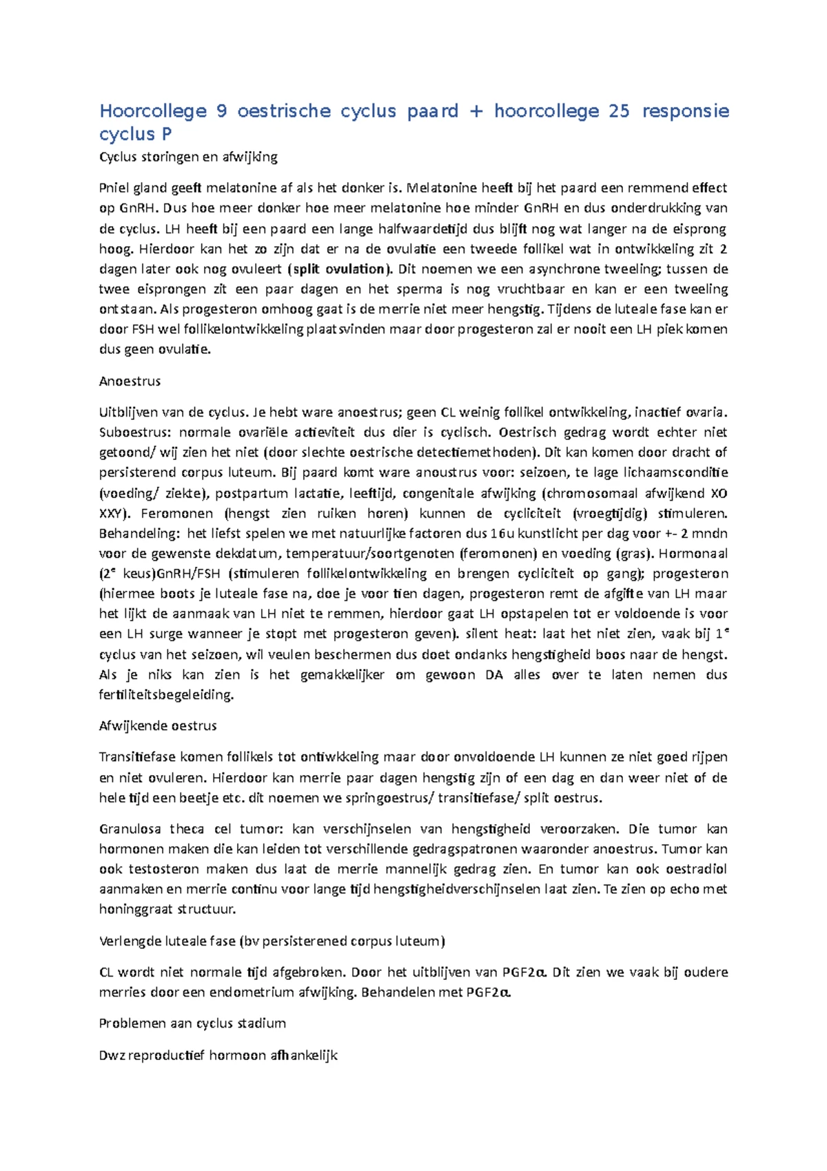 Hoorcolleges VP: Ontwikkeling Mannelijk Geslachtsapparaat en Gonaden -  Studeersnel