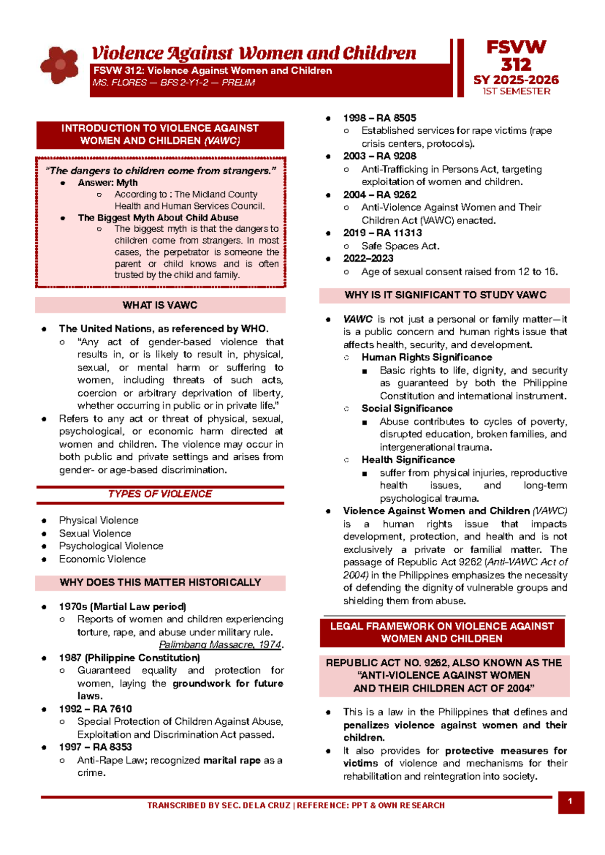 VAWC 312: Preliminary Insights on Violence Against Women and Children ...