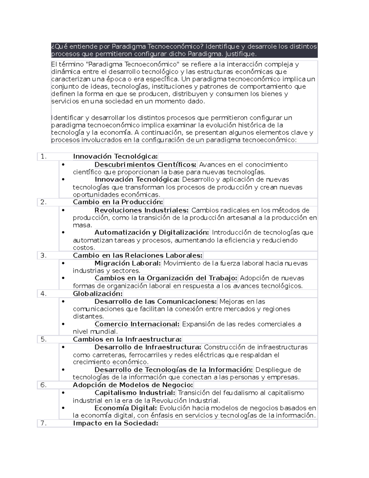 Modelo de Final Resuelto: Análisis del Paradigma Tecnoeconómico - Document Preview