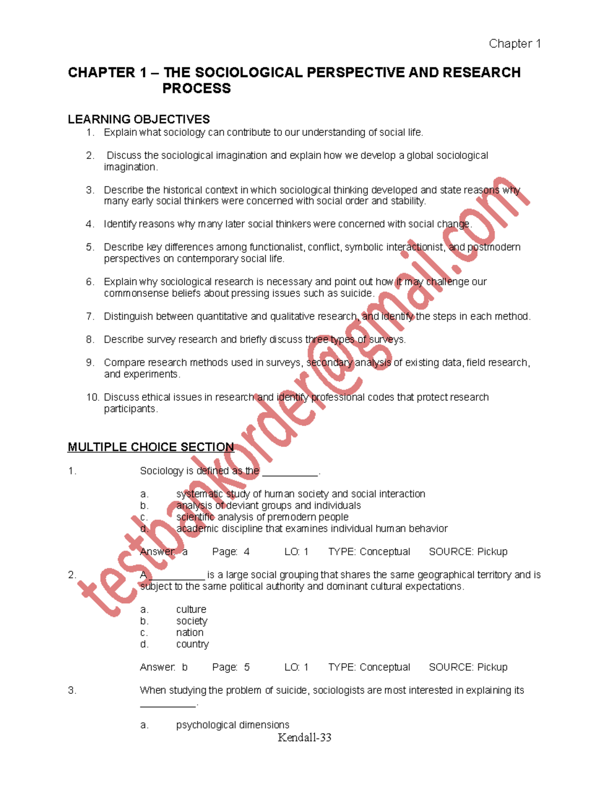 Sociology 101 Study Guide: The Sociological Perspective & Research ...