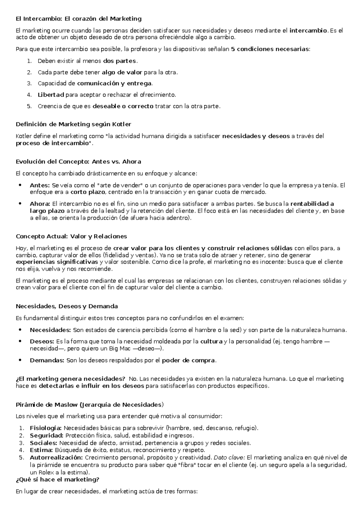Clase 1 Marketing: Resumen de Conceptos Clave y Estrategias - Studocu