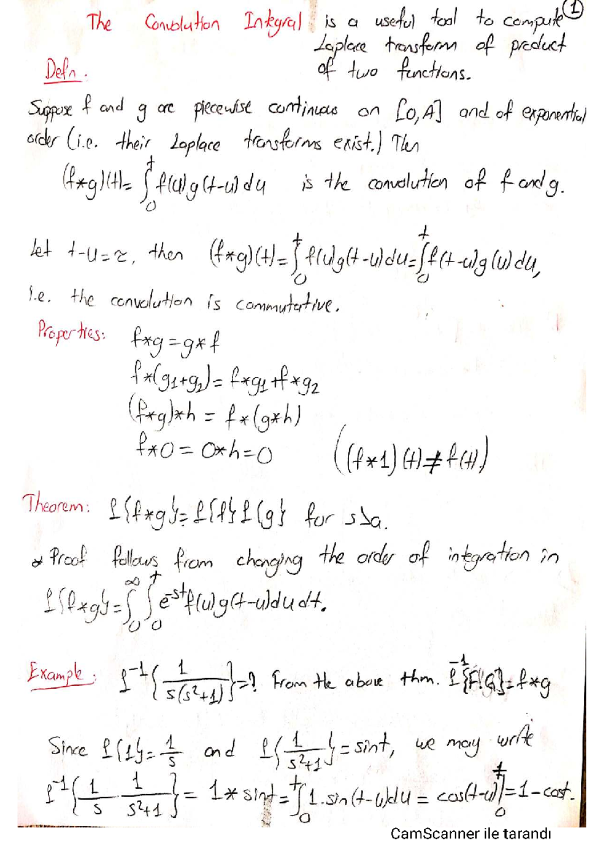 Convolution Lecture Notes for Course Code QZaeaLgmnrGFCdcRKTBgVQ - Studocu