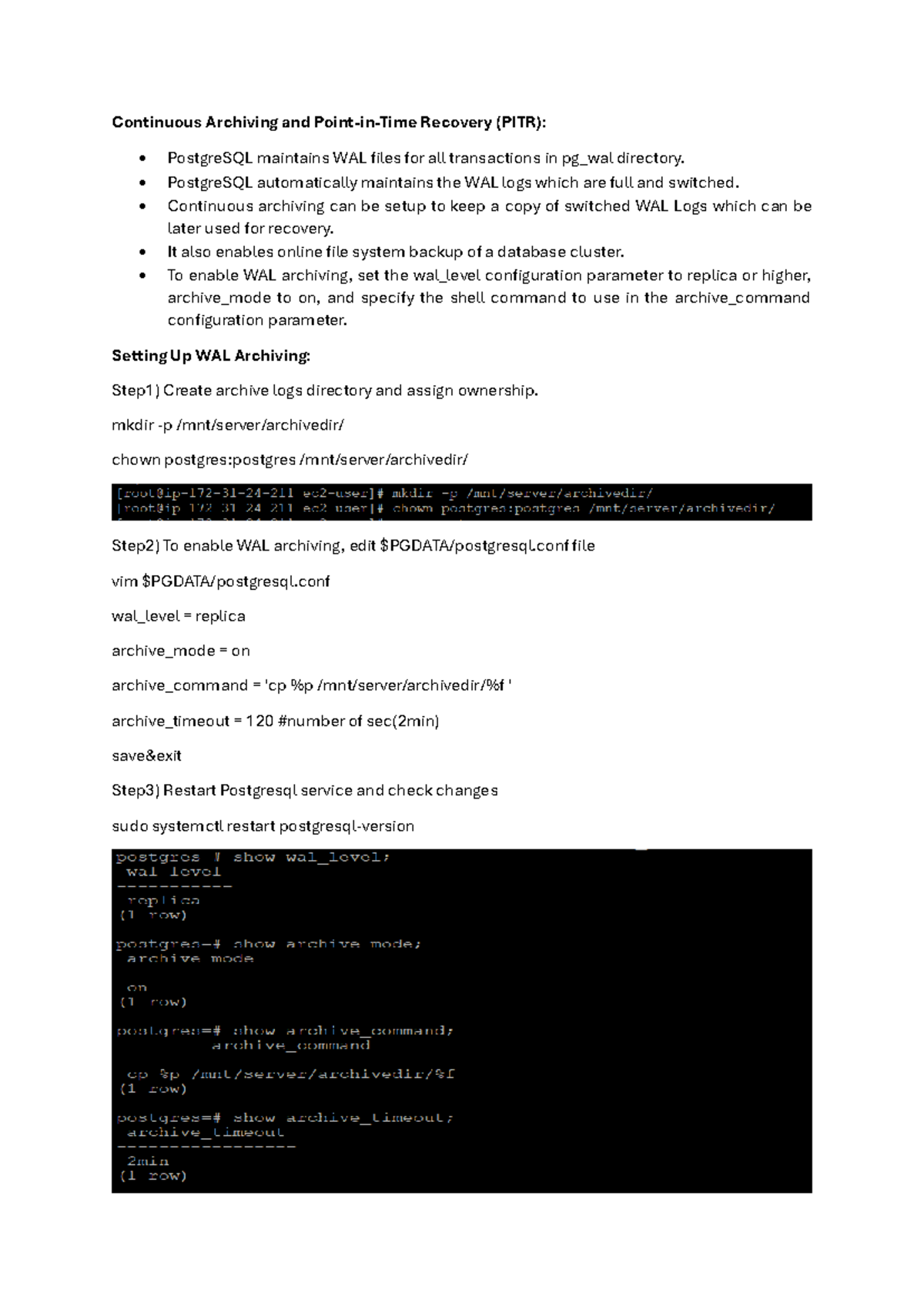 Postgresql PITR - DETAILS ABOUT POSTGRES PITR - Continuous Archiving ...