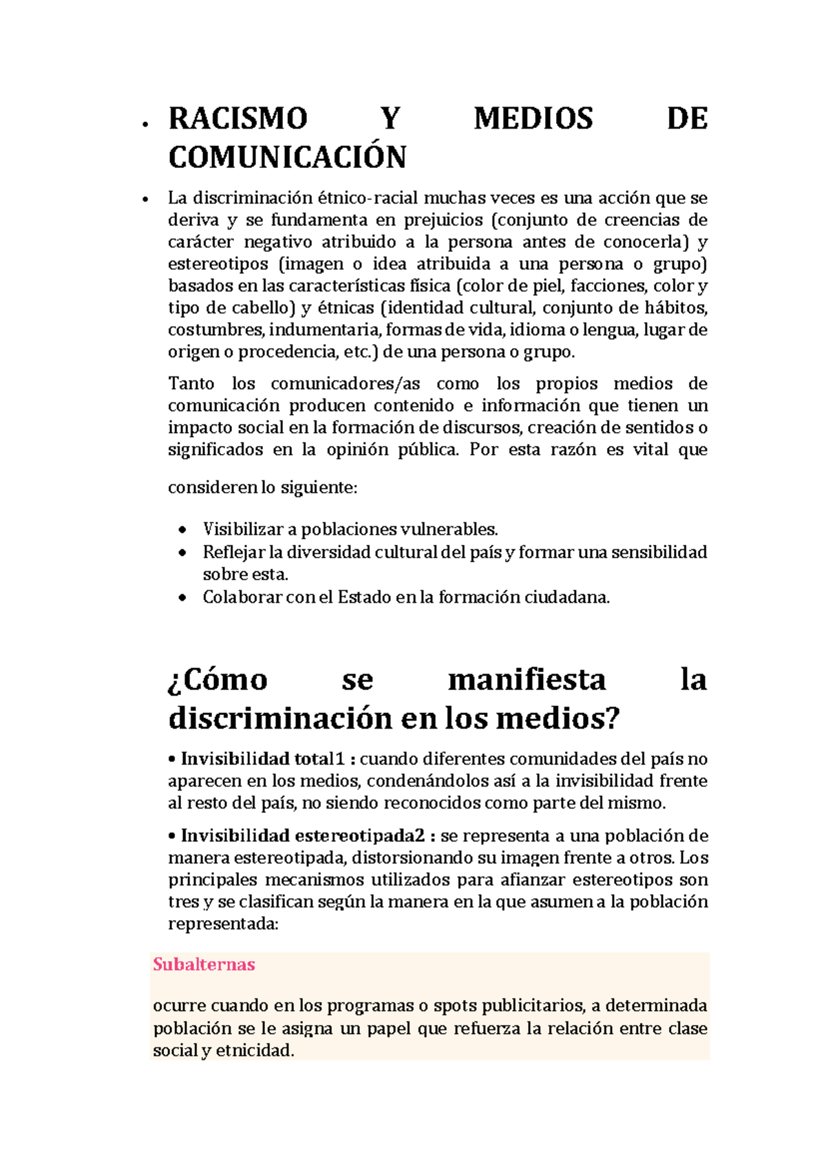 Racismo y Medios de Comunicación: Impacto y Representaciones Sociales ...