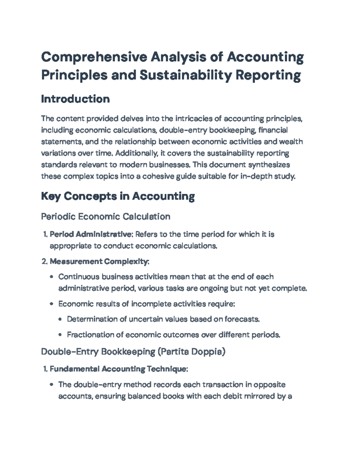 ACC 300: Comprehensive Analysis of Accounting Principles ...