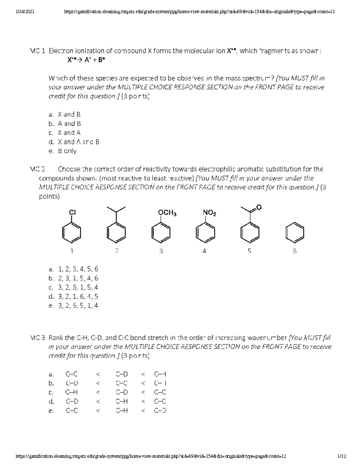 Exam 1 Practice Exam 2 MC Questions - Chemistry Spring 2022 - Studocu