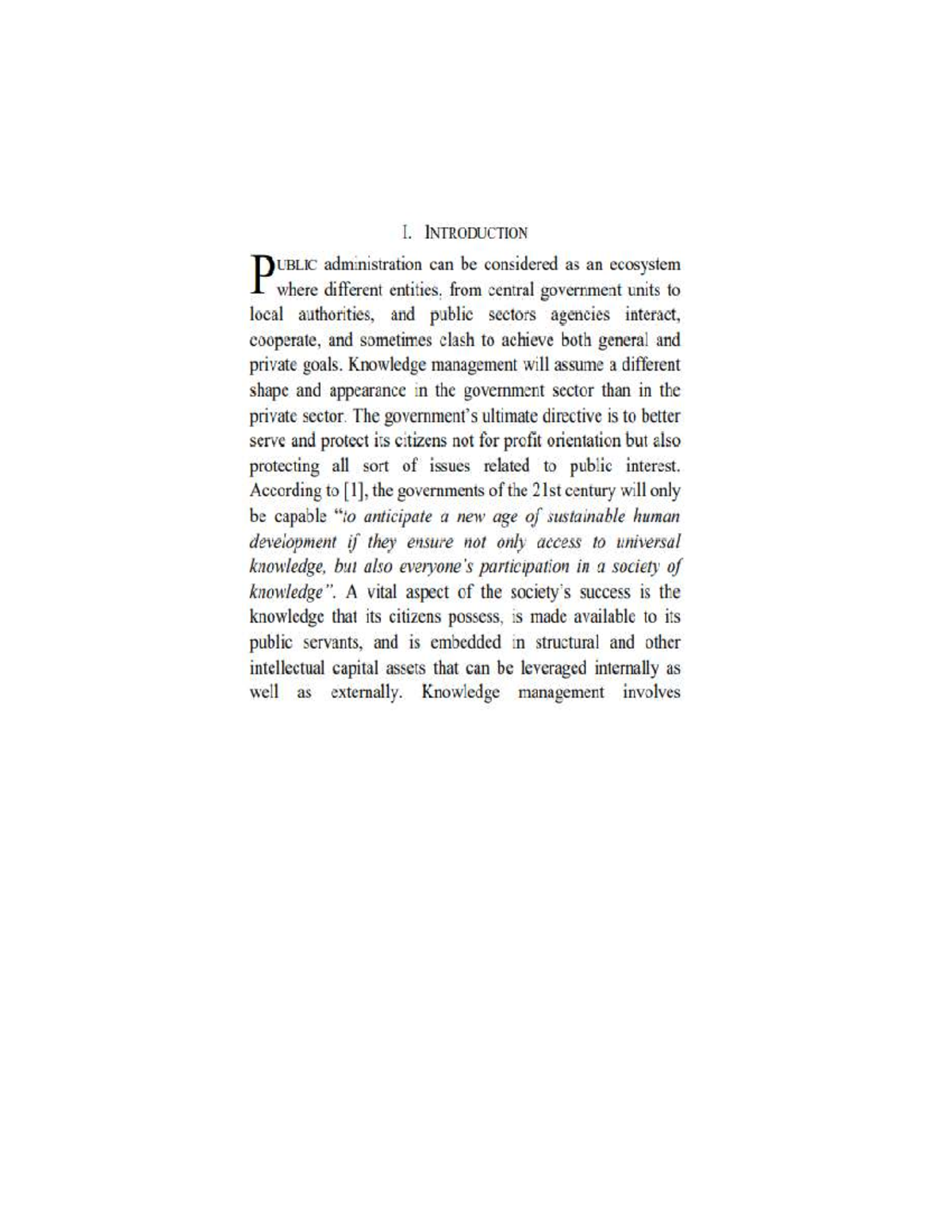 R-1: Knowledge Management in Public Administration Ecosystems - Studocu