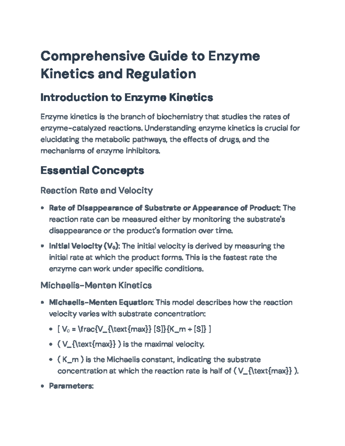 Comprehensive Guide to Enzyme Kinetics and Regulation - Comprehensive ...