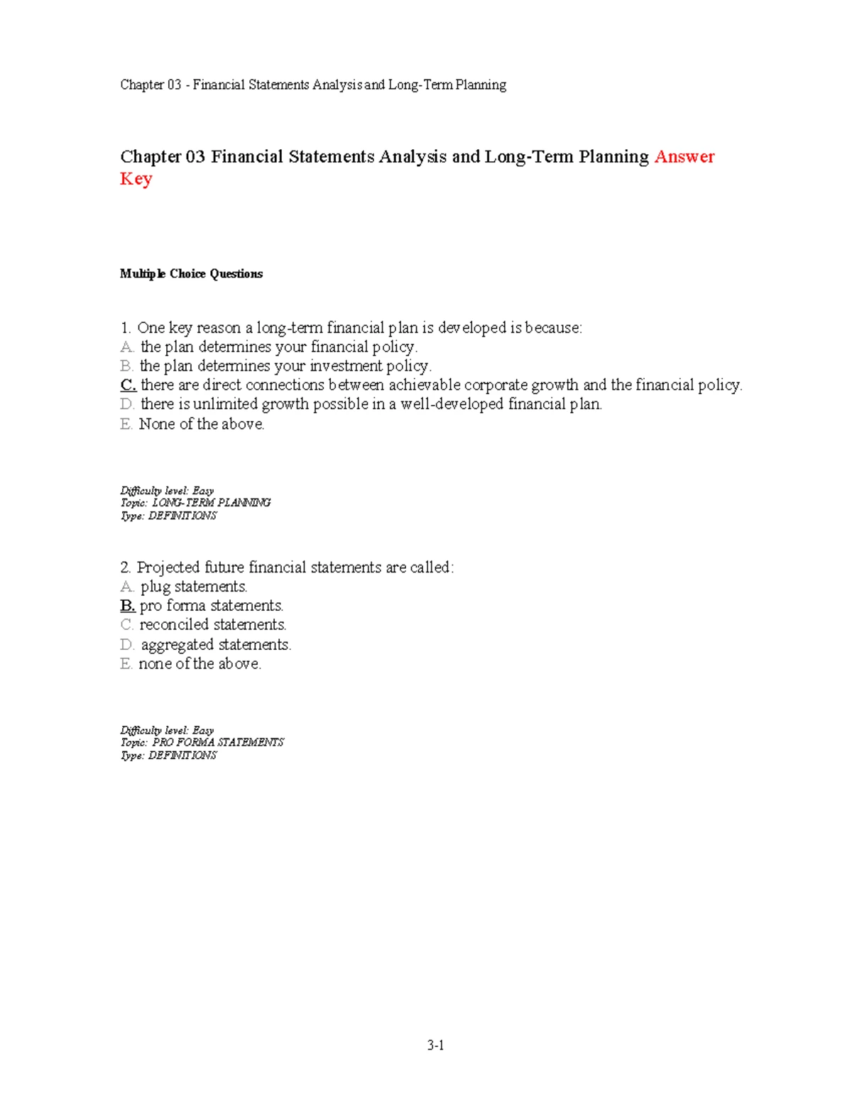 Chapter 1: Overview of Corporate Finance - Key Concepts and Objectives ...