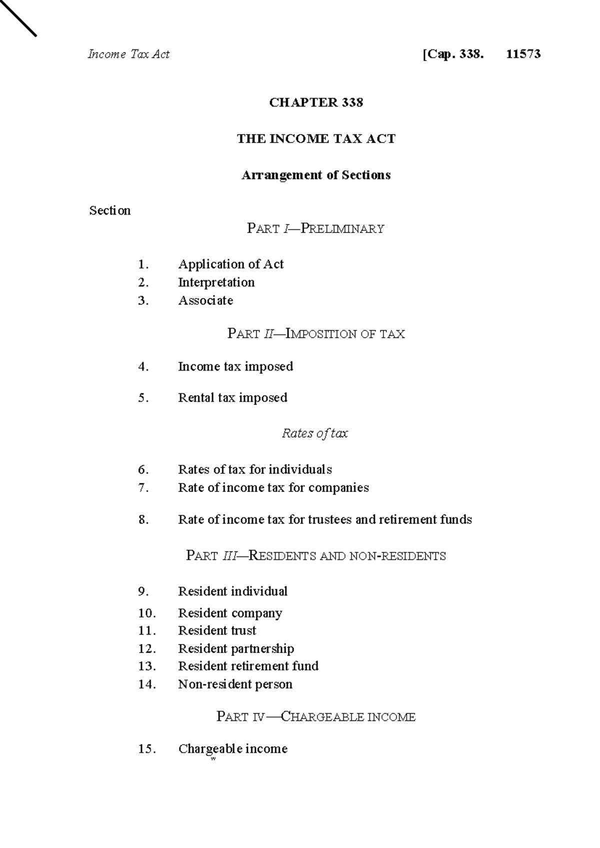 338. Income Tax Act: Comprehensive Overview and Section Breakdown - Studocu