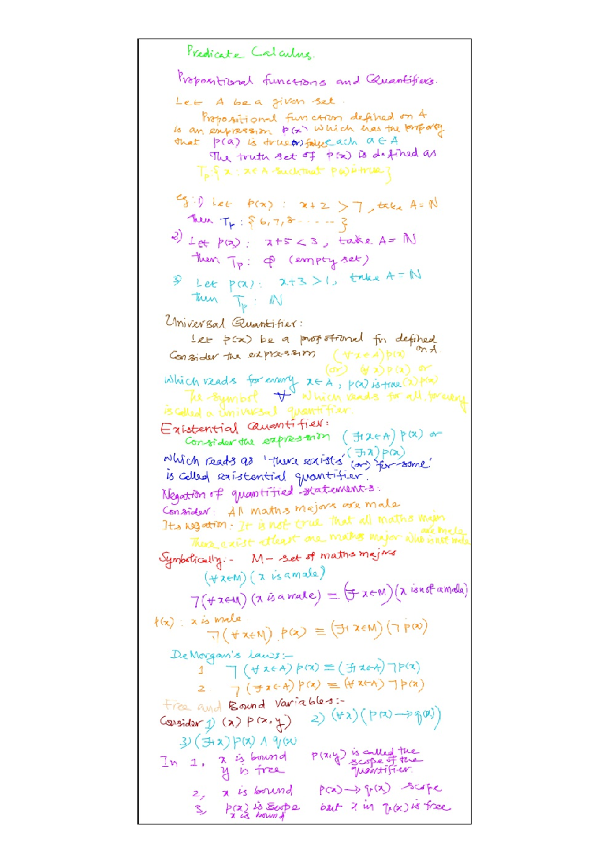 BMAT205L Fall 2025 Predicate Calculus: Propositional Functions ...