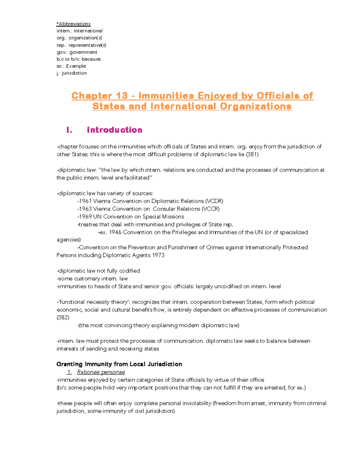 Chapter 13 - Immunity of State Officials in International Law (INTL 101 ...