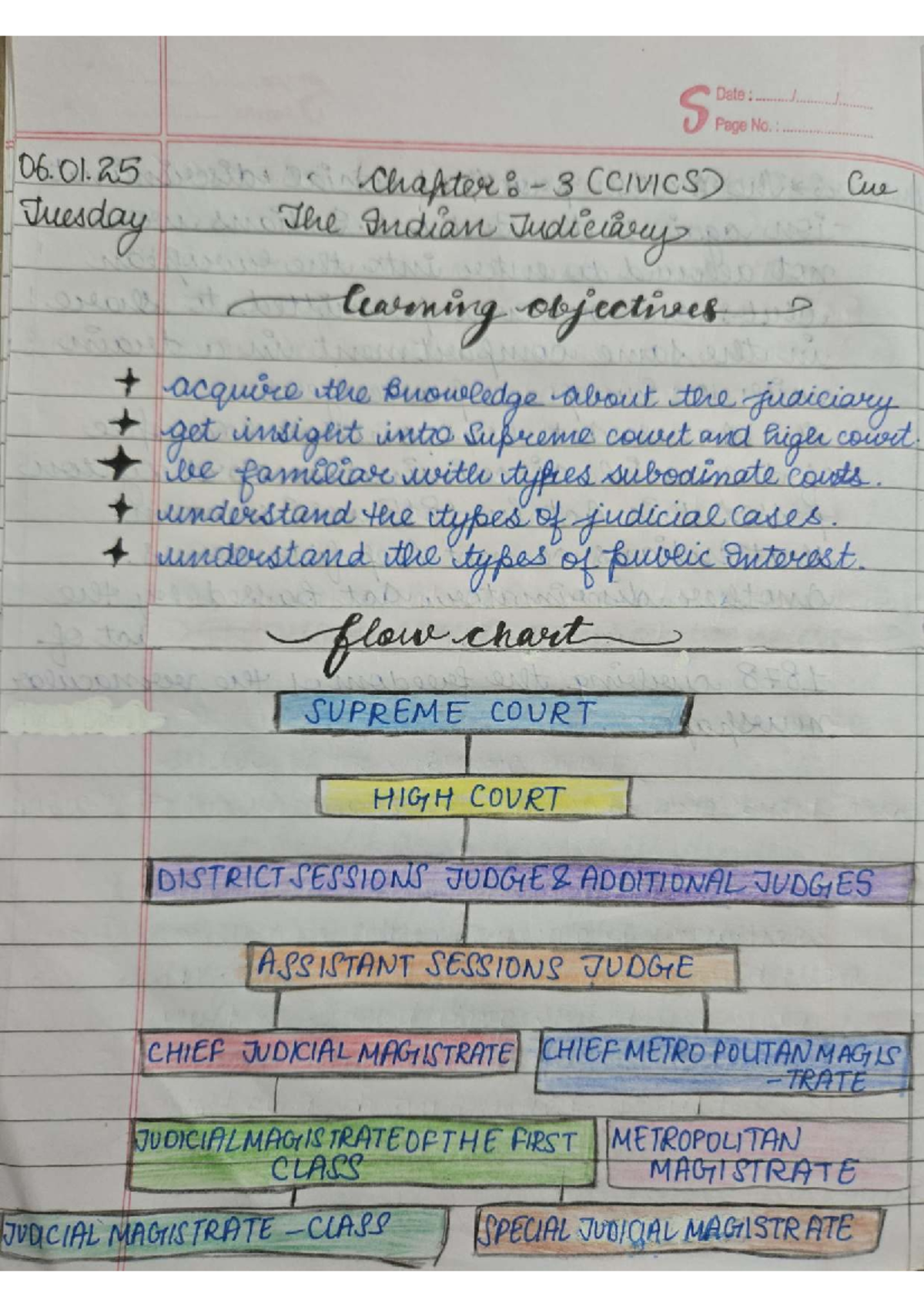 CIVICS 06.01.25 Chapter Notes: The Indian Judiciary Explained - Studocu