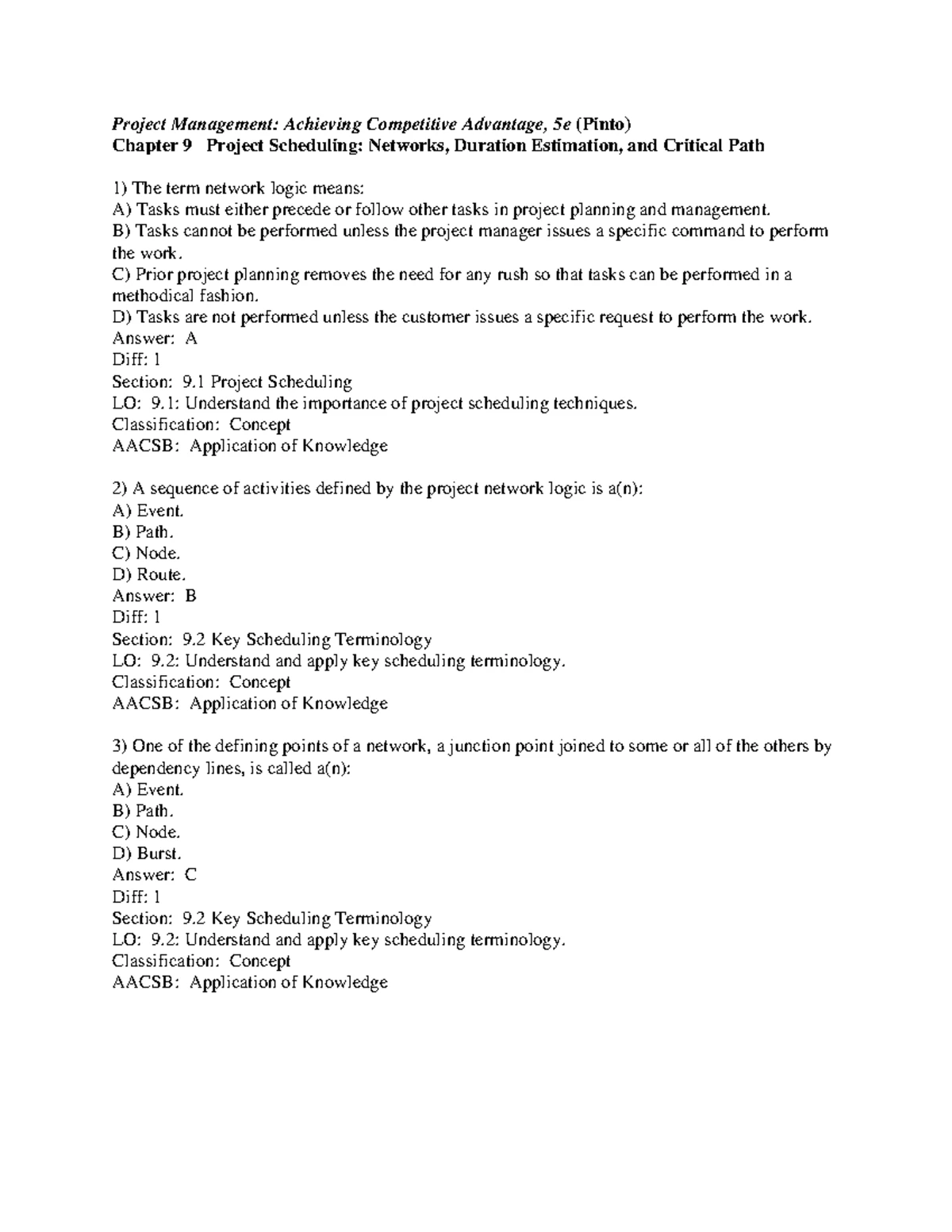 Project Management (PM5): Chapter 5 Scope Management Solutions - Studocu