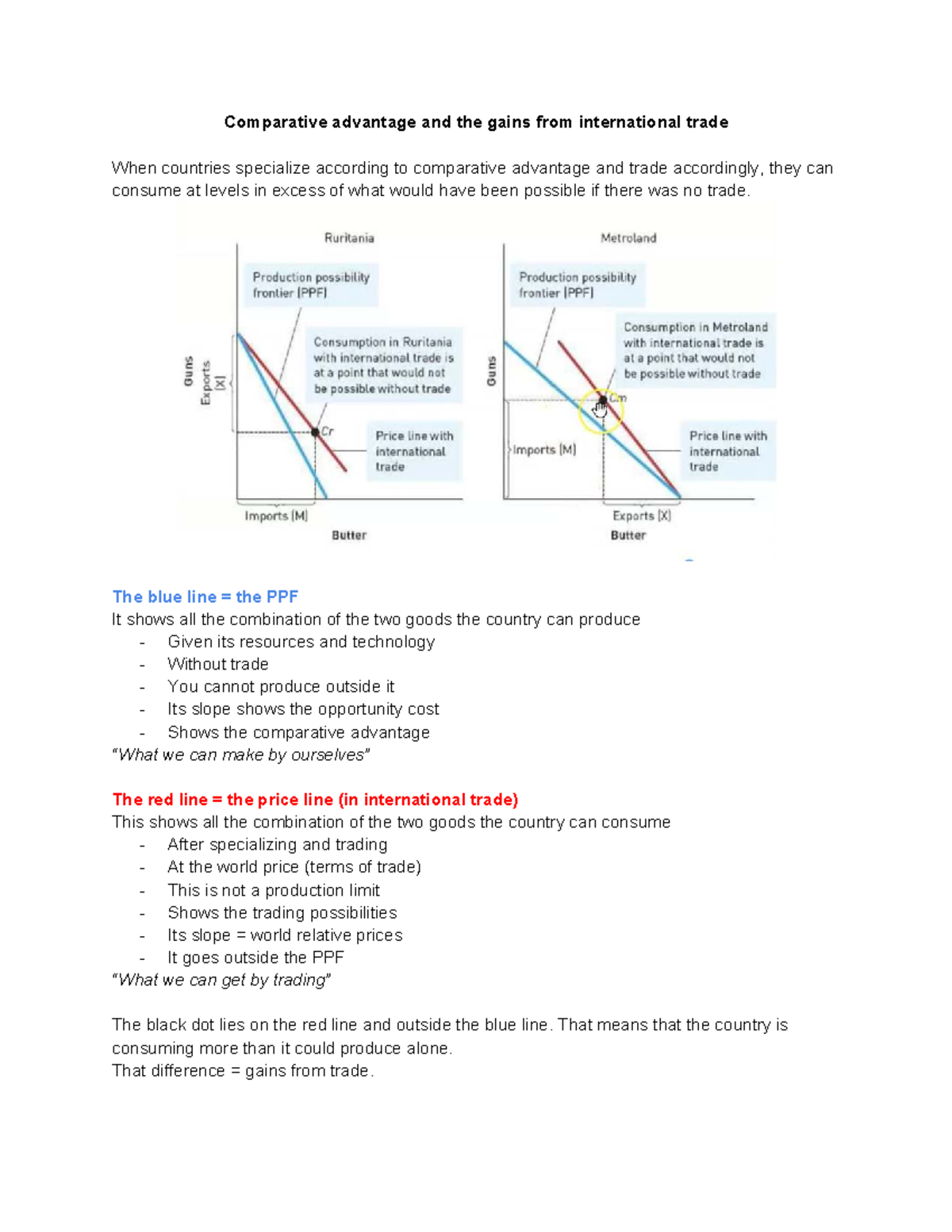 Economics 101: Comparative Advantage & Gains from Trade - Lecture Notes ...