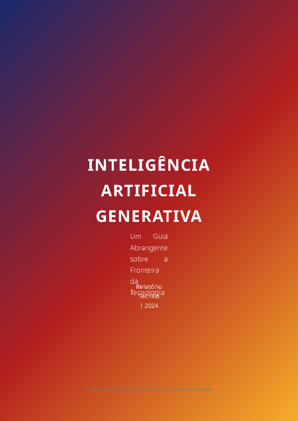 Guia Completo sobre Inteligência Artificial Generativa - 2024 - Studocu