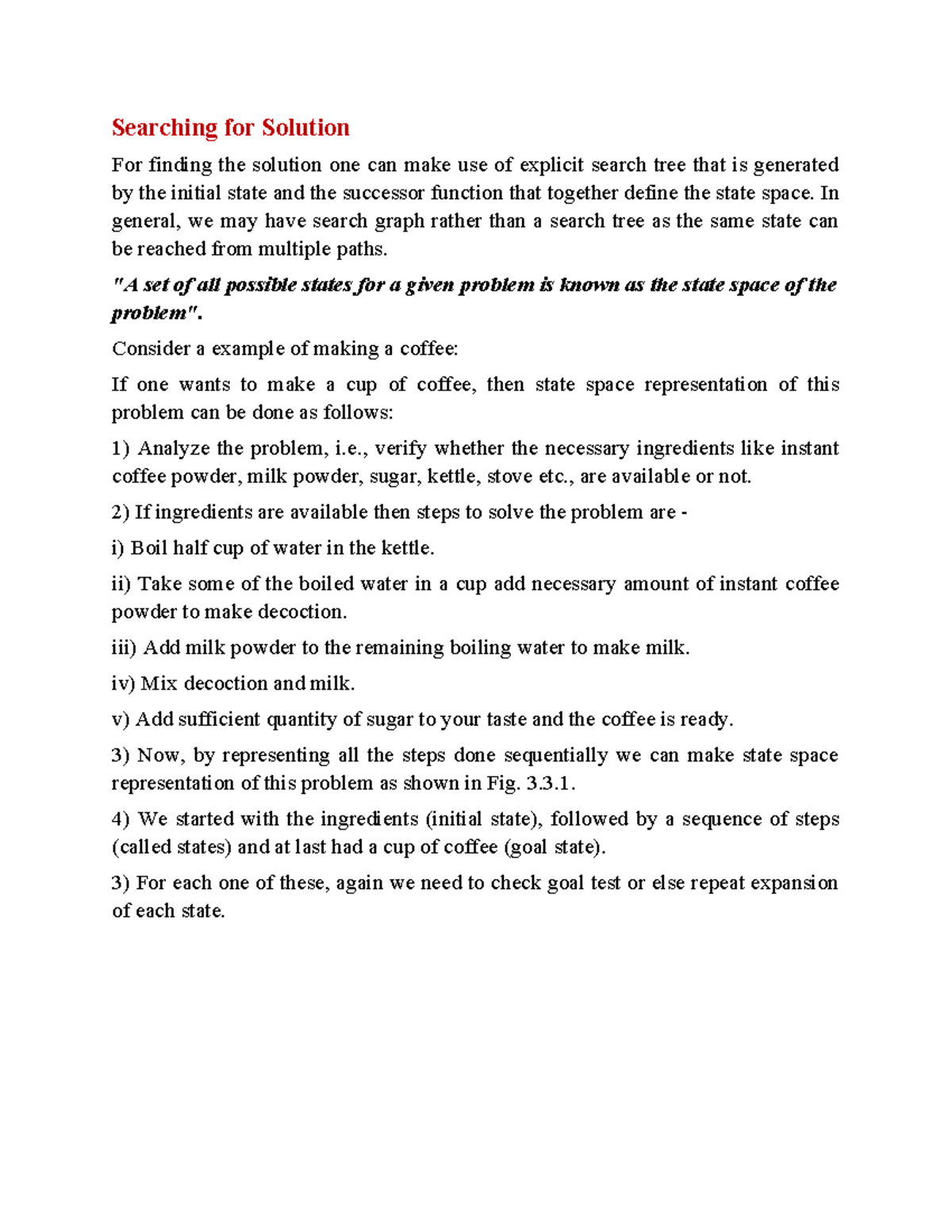 AI Unit 2 - Search Strategies and State Space Representation Notes ...